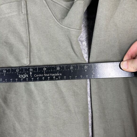 Duluth Trading Pullover Mens Large Rugby Knit Half Zip Olive Green Standard Fit - Picture 4 of 9